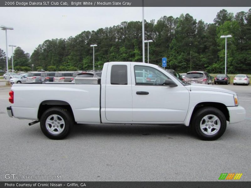 Bright White / Medium Slate Gray 2006 Dodge Dakota SLT Club Cab