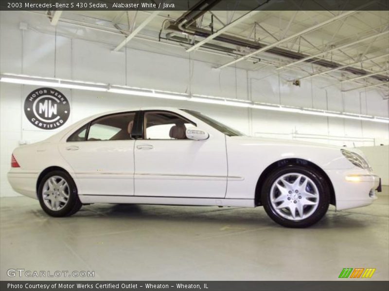Alabaster White / Java 2003 Mercedes-Benz S 430 Sedan