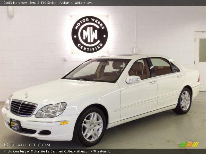 Alabaster White / Java 2003 Mercedes-Benz S 430 Sedan