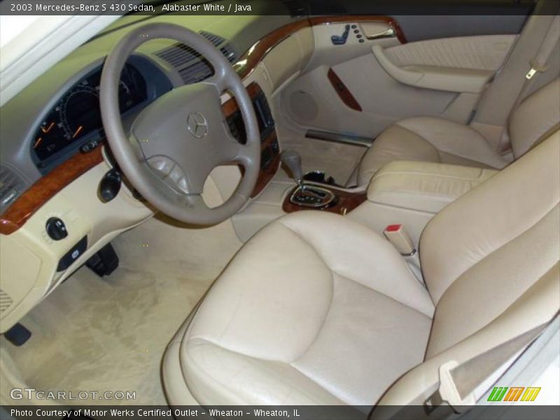Alabaster White / Java 2003 Mercedes-Benz S 430 Sedan