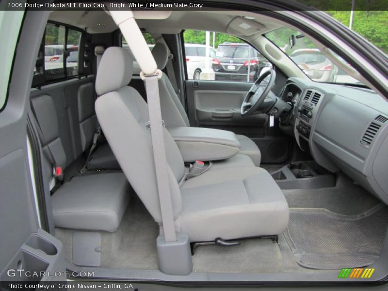 Bright White / Medium Slate Gray 2006 Dodge Dakota SLT Club Cab