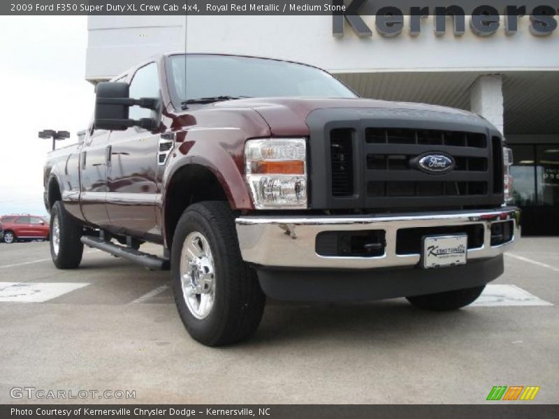 Royal Red Metallic / Medium Stone 2009 Ford F350 Super Duty XL Crew Cab 4x4