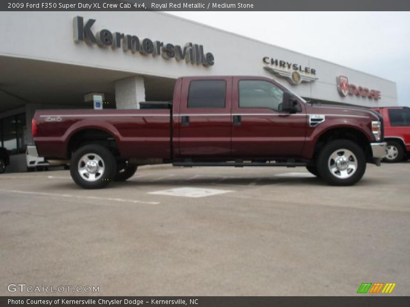 Royal Red Metallic / Medium Stone 2009 Ford F350 Super Duty XL Crew Cab 4x4