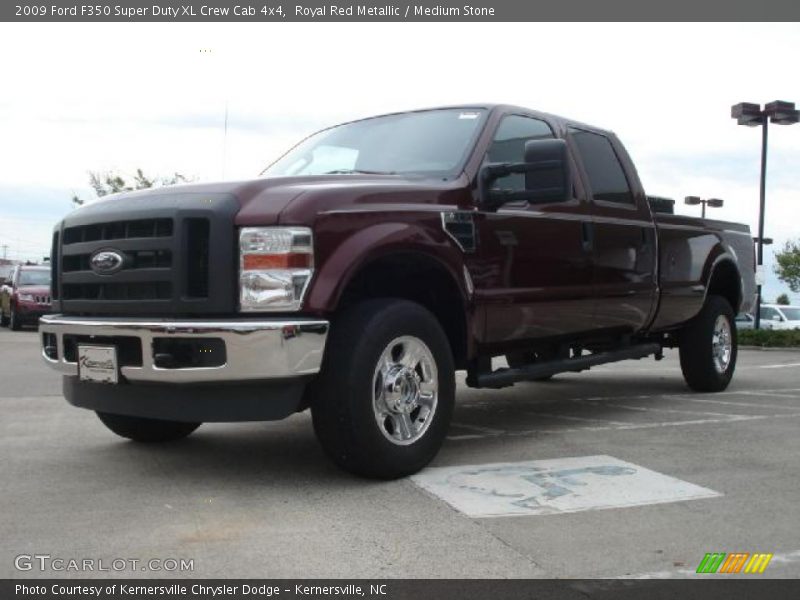 Royal Red Metallic / Medium Stone 2009 Ford F350 Super Duty XL Crew Cab 4x4