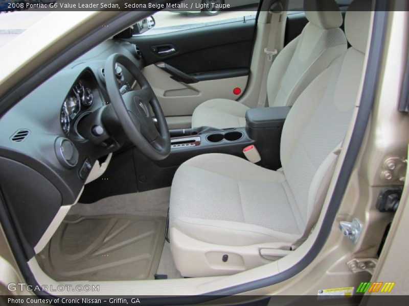 Sedona Beige Metallic / Light Taupe 2008 Pontiac G6 Value Leader Sedan
