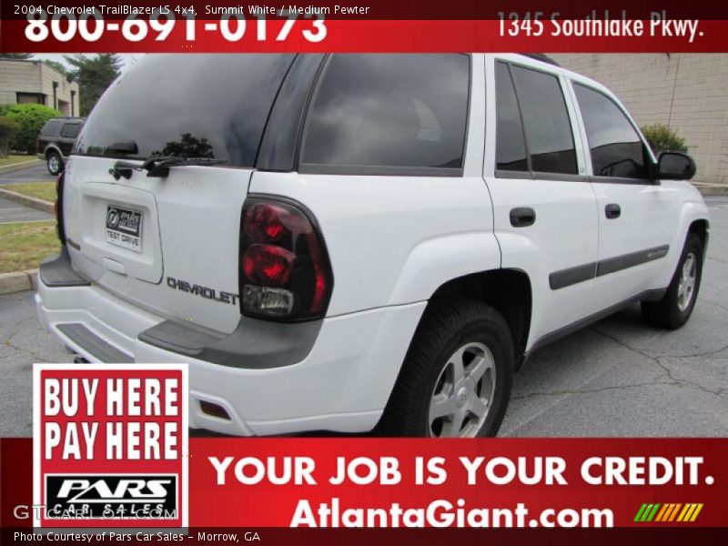 Summit White / Medium Pewter 2004 Chevrolet TrailBlazer LS 4x4