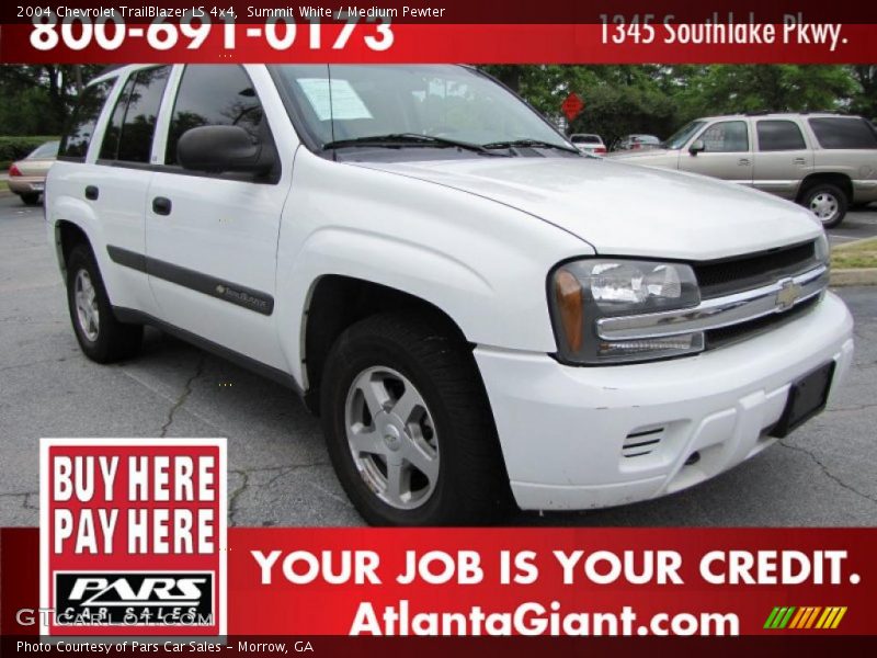 Summit White / Medium Pewter 2004 Chevrolet TrailBlazer LS 4x4