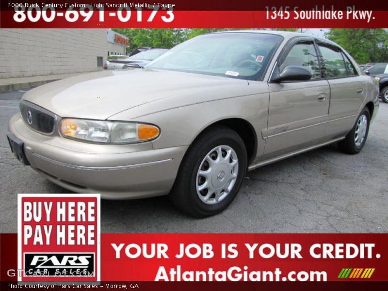 Light Sandrift Metallic / Taupe 2000 Buick Century Custom