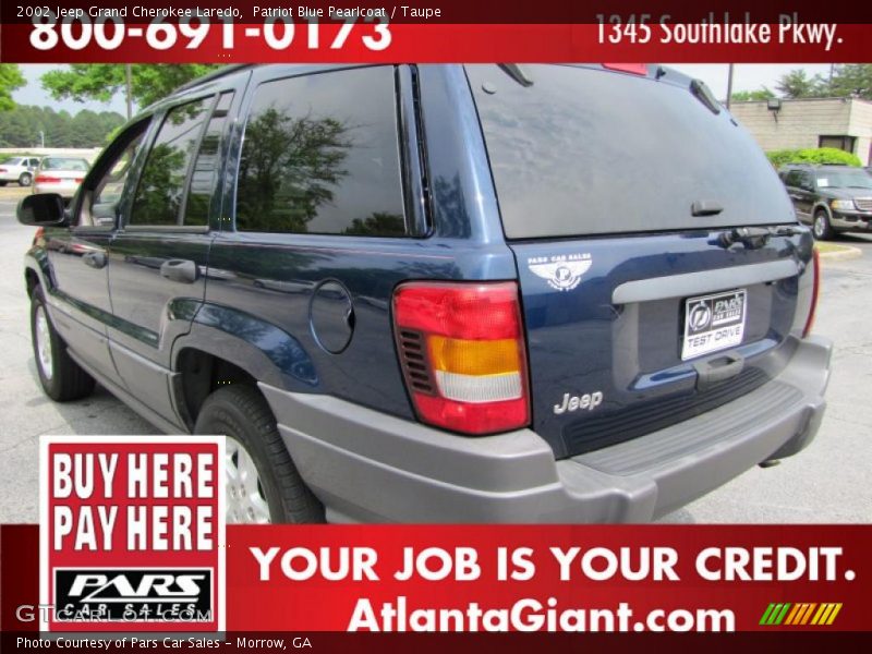 Patriot Blue Pearlcoat / Taupe 2002 Jeep Grand Cherokee Laredo