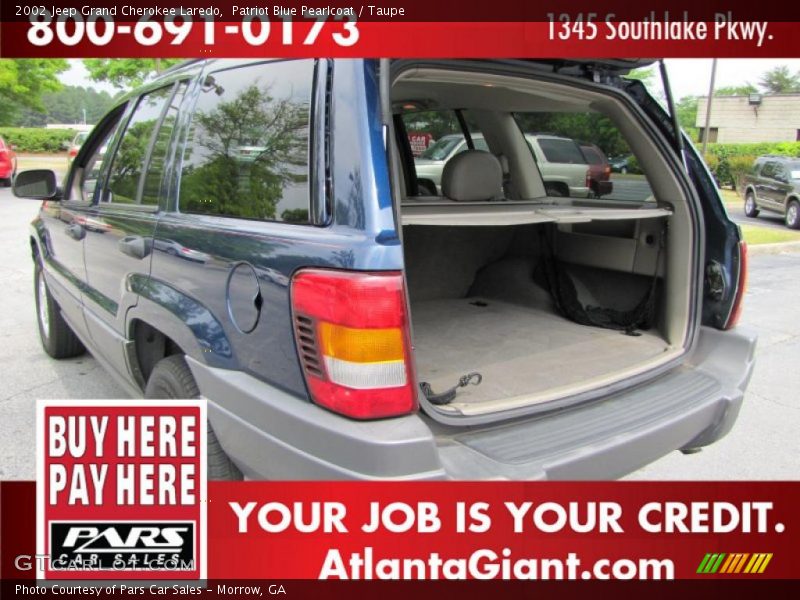 Patriot Blue Pearlcoat / Taupe 2002 Jeep Grand Cherokee Laredo