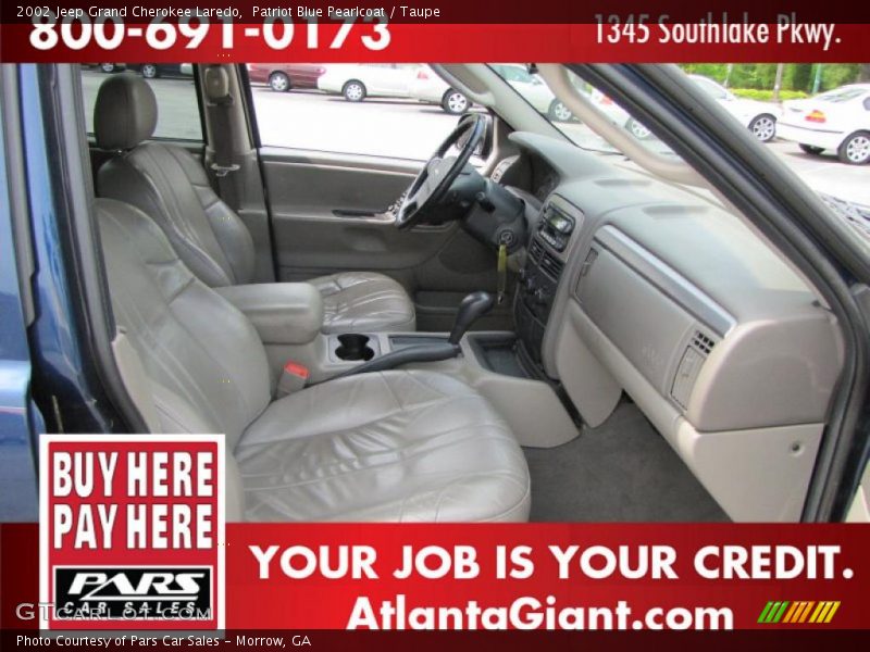 Patriot Blue Pearlcoat / Taupe 2002 Jeep Grand Cherokee Laredo