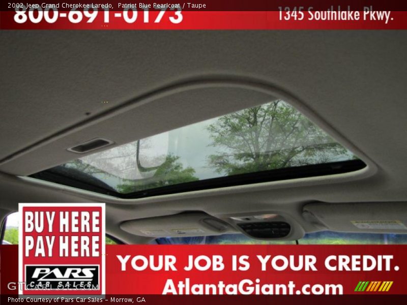Patriot Blue Pearlcoat / Taupe 2002 Jeep Grand Cherokee Laredo