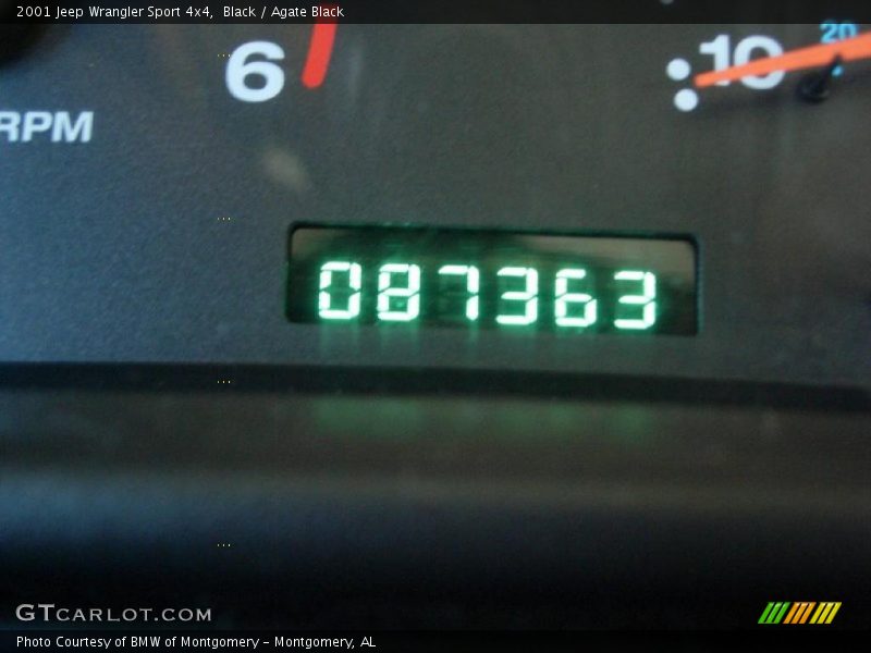 Black / Agate Black 2001 Jeep Wrangler Sport 4x4