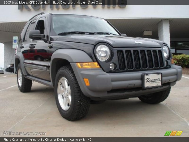 Black Clearcoat / Medium Slate Gray 2005 Jeep Liberty CRD Sport 4x4