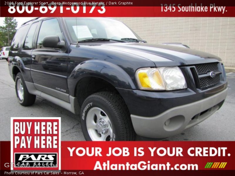 Deep Wedgewood Blue Metallic / Dark Graphite 2001 Ford Explorer Sport
