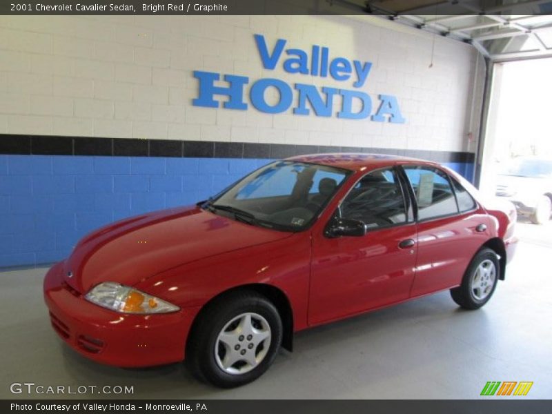 Bright Red / Graphite 2001 Chevrolet Cavalier Sedan