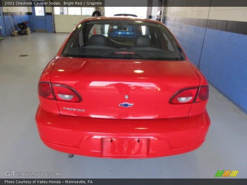 Bright Red / Graphite 2001 Chevrolet Cavalier Sedan