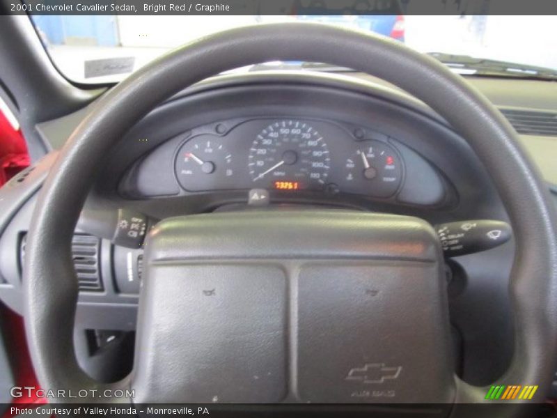 Bright Red / Graphite 2001 Chevrolet Cavalier Sedan