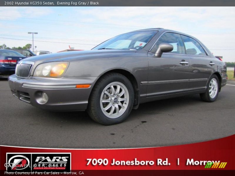 Evening Fog Gray / Black 2002 Hyundai XG350 Sedan