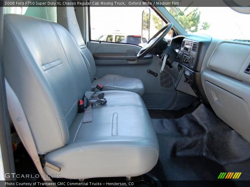 Oxford White / Medium Flint 2008 Ford F750 Super Duty XL Chassis Regular Cab Moving Truck