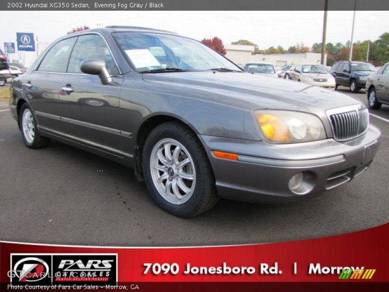 Evening Fog Gray / Black 2002 Hyundai XG350 Sedan