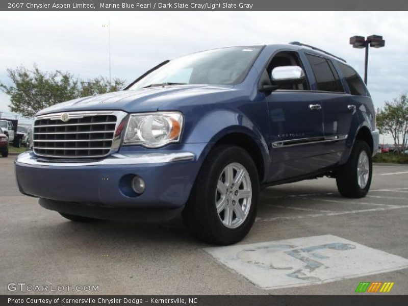 Marine Blue Pearl / Dark Slate Gray/Light Slate Gray 2007 Chrysler Aspen Limited