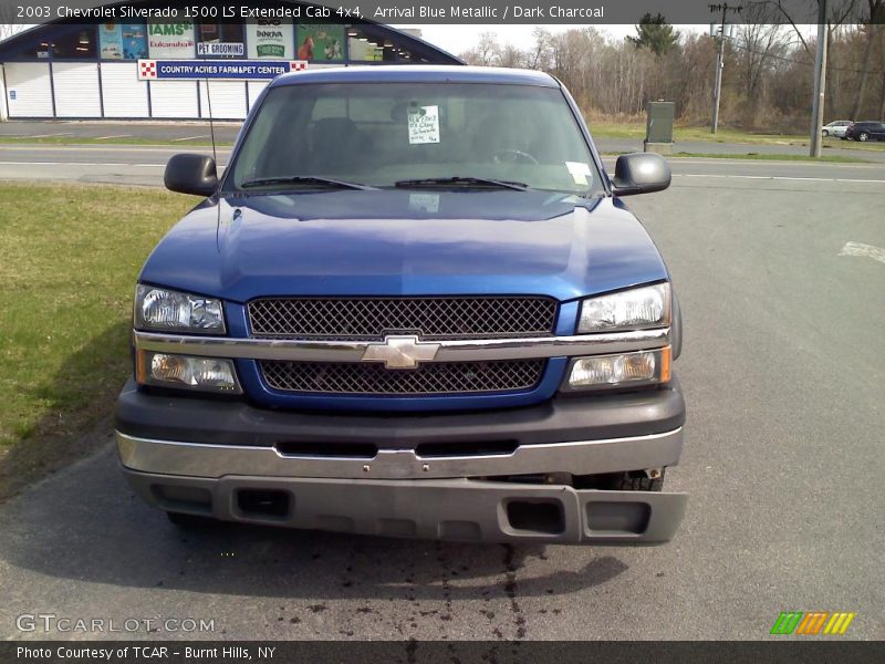 Arrival Blue Metallic / Dark Charcoal 2003 Chevrolet Silverado 1500 LS Extended Cab 4x4