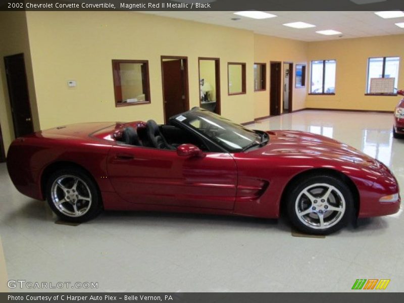 Magnetic Red II Metallic / Black 2002 Chevrolet Corvette Convertible