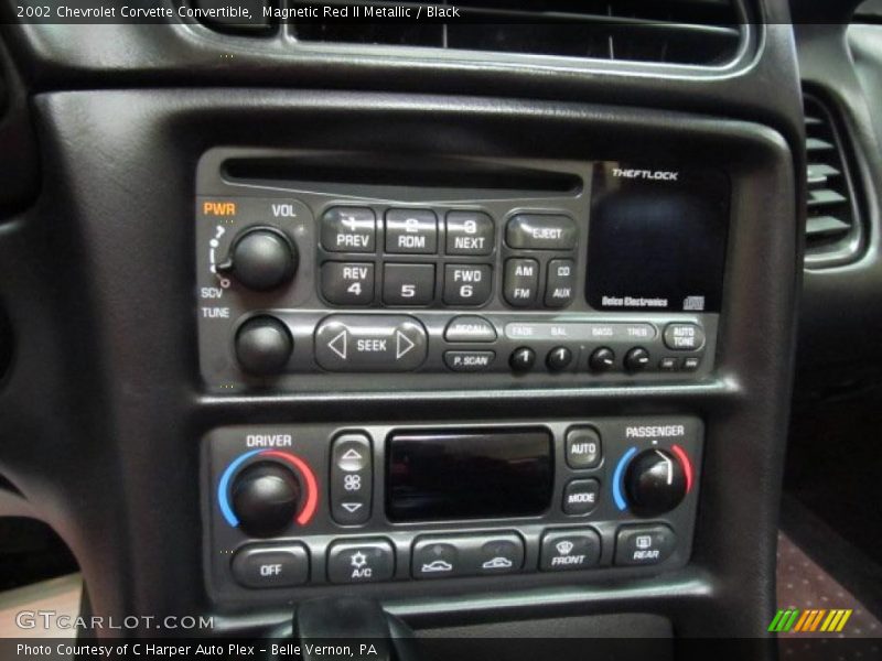 Controls of 2002 Corvette Convertible