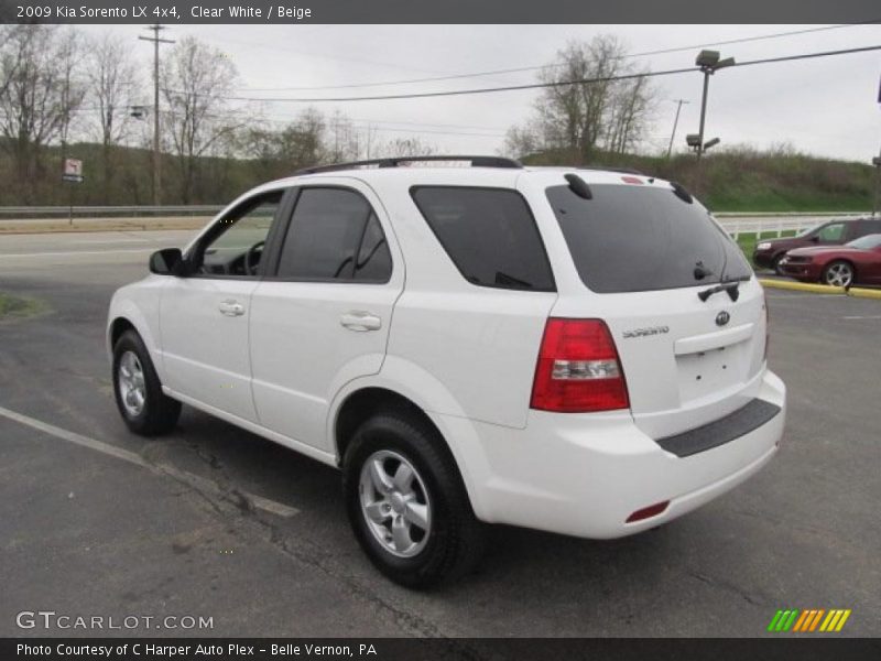 Clear White / Beige 2009 Kia Sorento LX 4x4