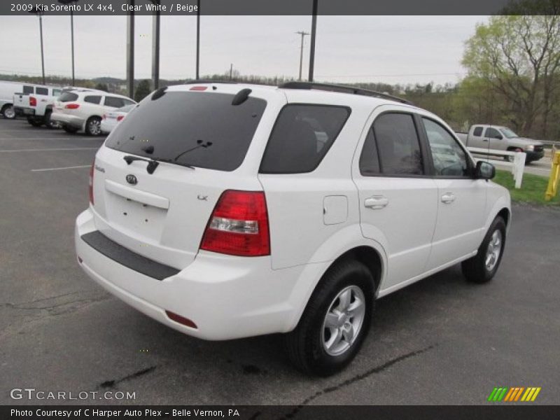 Clear White / Beige 2009 Kia Sorento LX 4x4