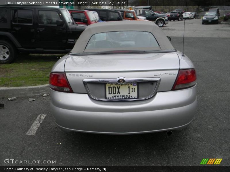 Bright Silver Metallic / Taupe 2004 Chrysler Sebring Limited Convertible