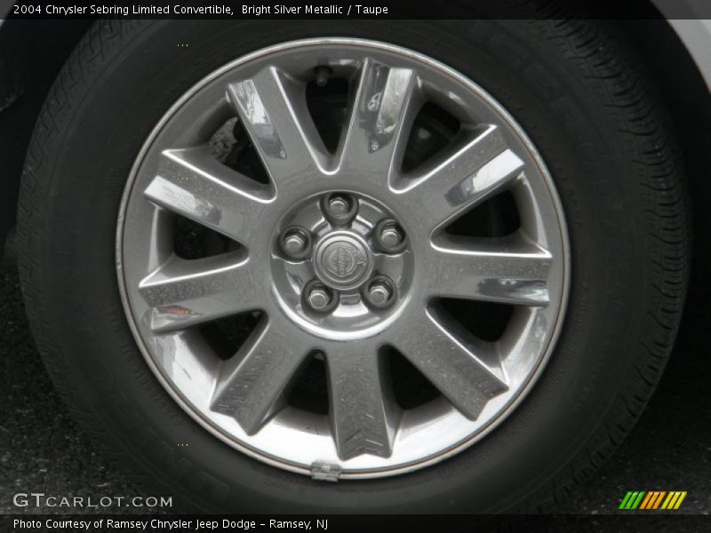Bright Silver Metallic / Taupe 2004 Chrysler Sebring Limited Convertible