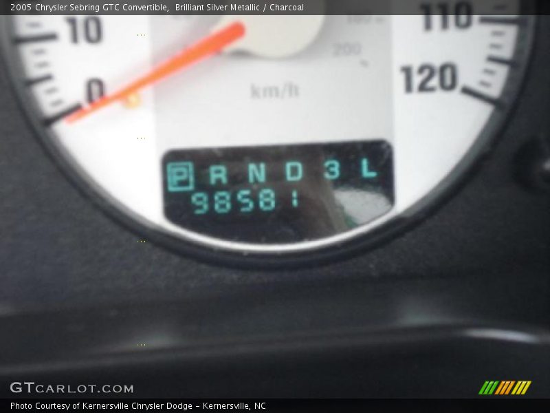 Brilliant Silver Metallic / Charcoal 2005 Chrysler Sebring GTC Convertible