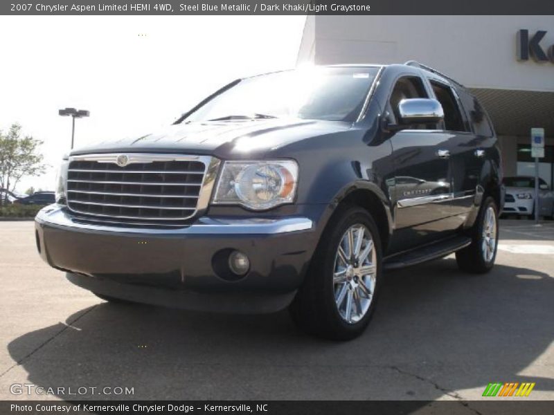 Steel Blue Metallic / Dark Khaki/Light Graystone 2007 Chrysler Aspen Limited HEMI 4WD