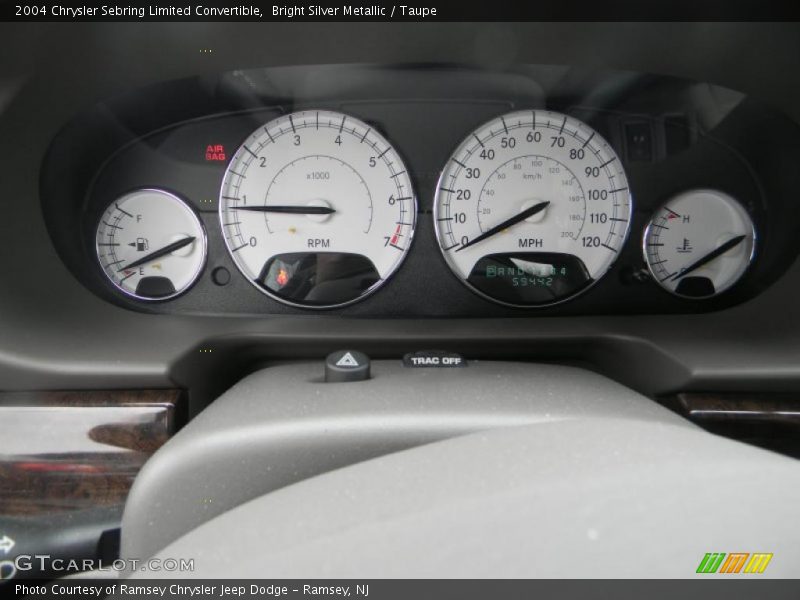 Bright Silver Metallic / Taupe 2004 Chrysler Sebring Limited Convertible