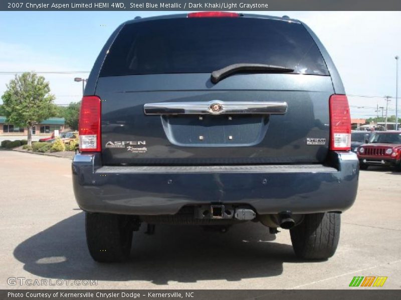 Steel Blue Metallic / Dark Khaki/Light Graystone 2007 Chrysler Aspen Limited HEMI 4WD