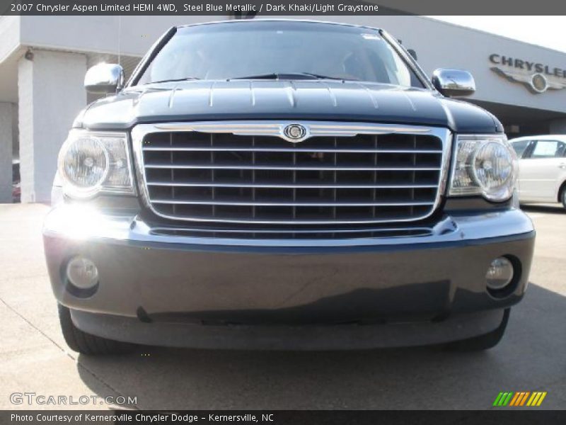 Steel Blue Metallic / Dark Khaki/Light Graystone 2007 Chrysler Aspen Limited HEMI 4WD