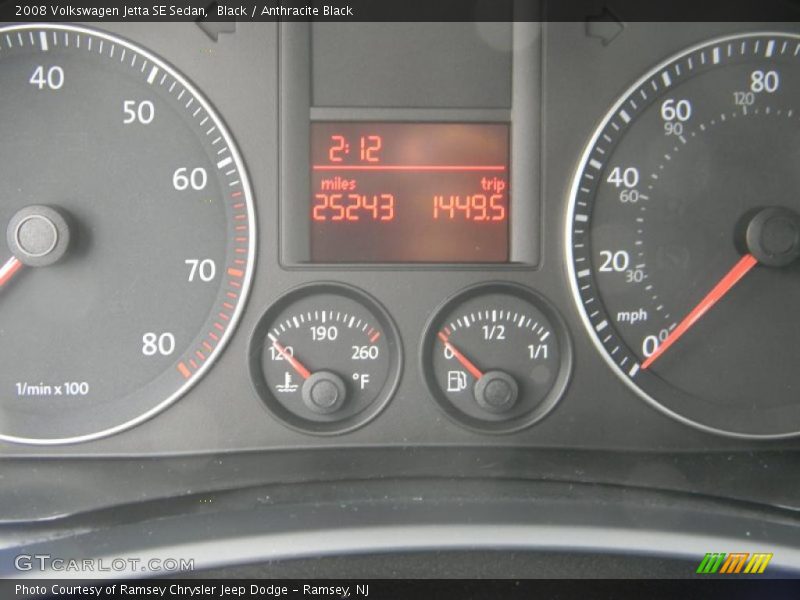 Black / Anthracite Black 2008 Volkswagen Jetta SE Sedan