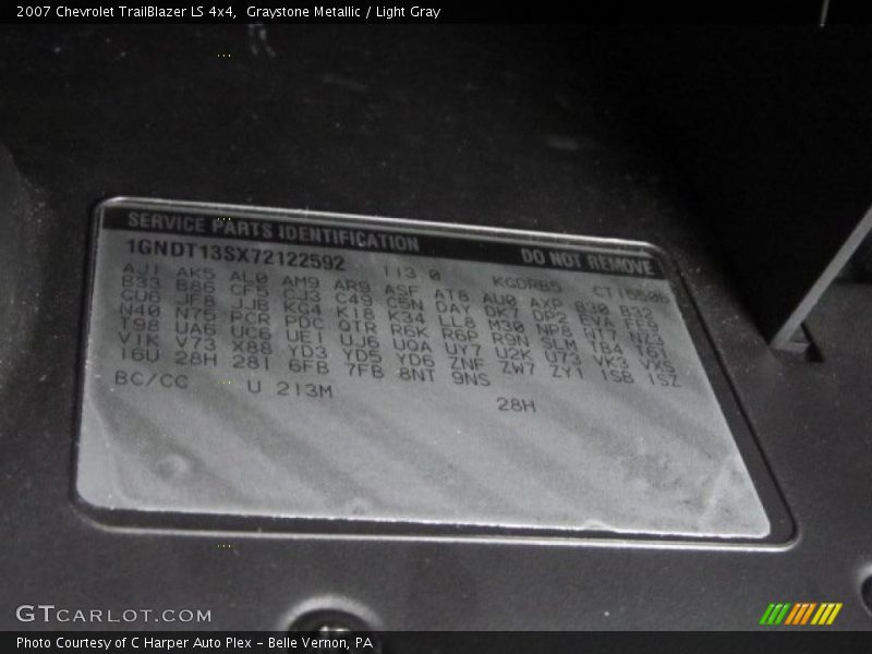 Graystone Metallic / Light Gray 2007 Chevrolet TrailBlazer LS 4x4