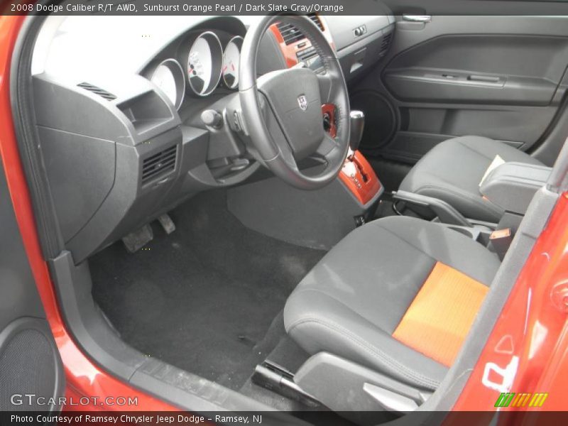  2008 Caliber R/T AWD Dark Slate Gray/Orange Interior