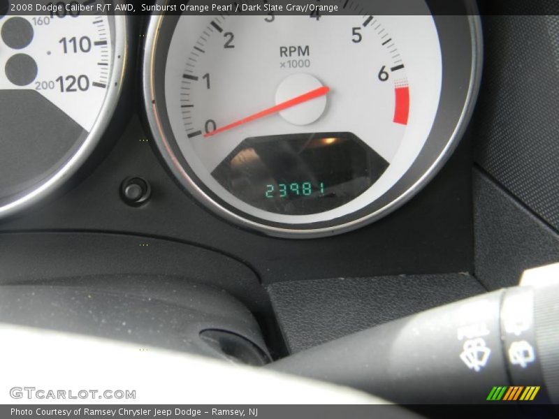 Sunburst Orange Pearl / Dark Slate Gray/Orange 2008 Dodge Caliber R/T AWD