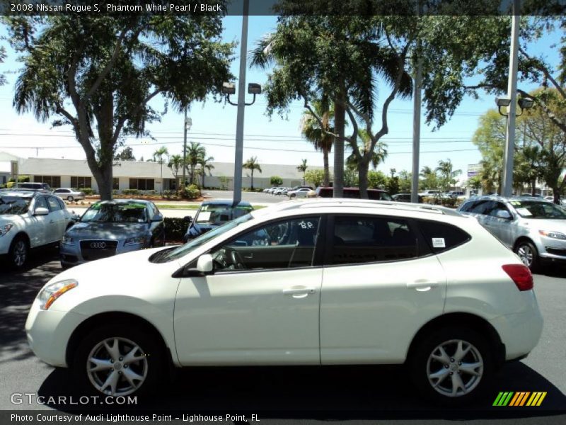 Phantom White Pearl / Black 2008 Nissan Rogue S