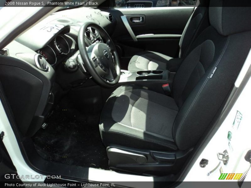 Phantom White Pearl / Black 2008 Nissan Rogue S
