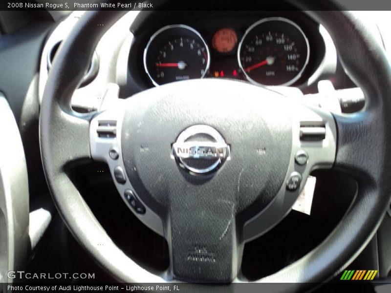 Phantom White Pearl / Black 2008 Nissan Rogue S
