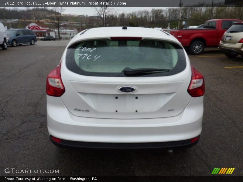 White Platinum Tricoat Metallic / Stone 2012 Ford Focus SEL 5-Door