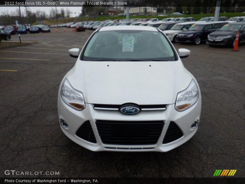 White Platinum Tricoat Metallic / Stone 2012 Ford Focus SEL 5-Door