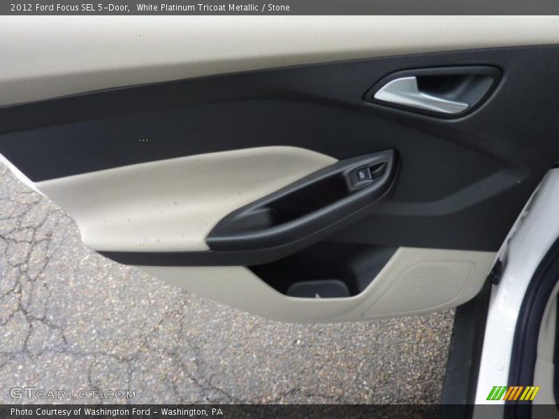White Platinum Tricoat Metallic / Stone 2012 Ford Focus SEL 5-Door