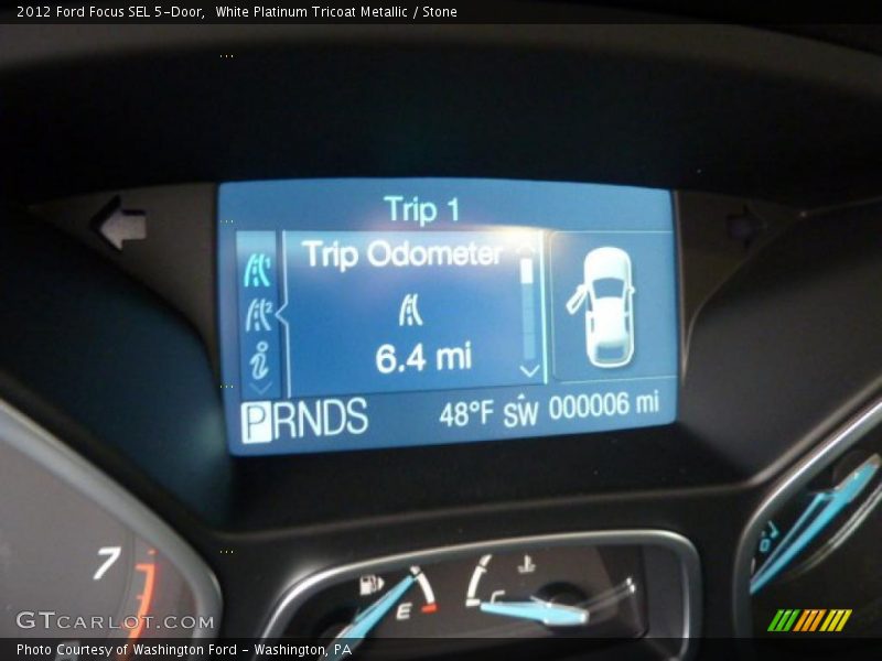White Platinum Tricoat Metallic / Stone 2012 Ford Focus SEL 5-Door
