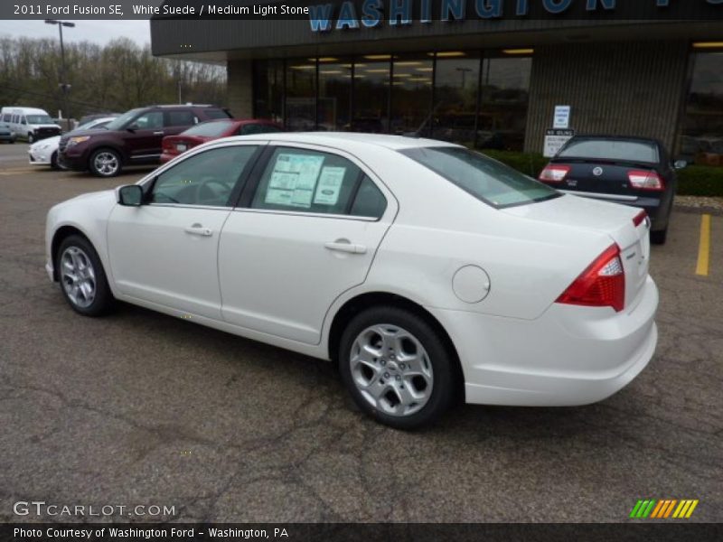 White Suede / Medium Light Stone 2011 Ford Fusion SE